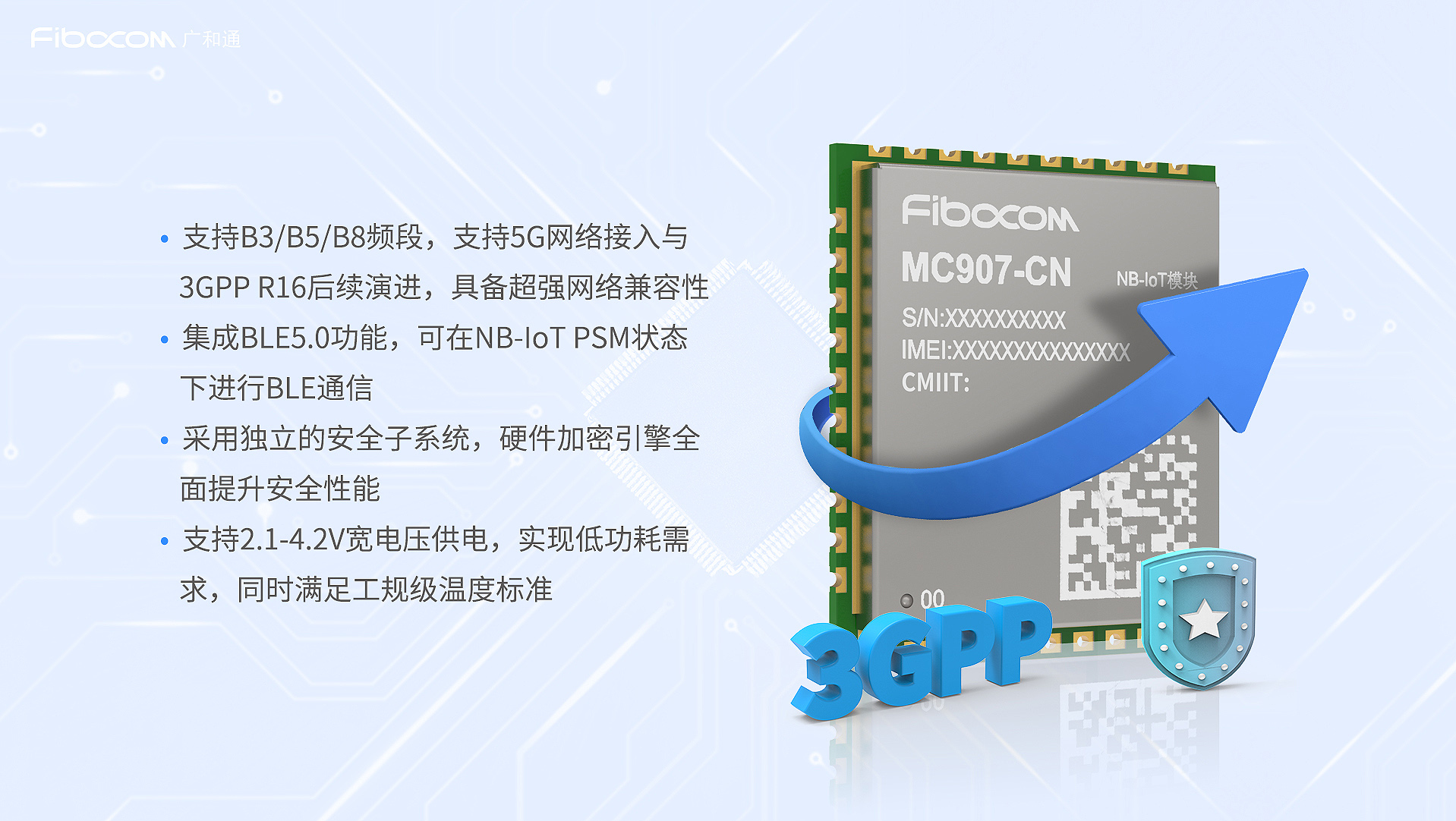 PG国际NB-IoT模组MC907功能特性